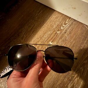 Stella & Dot Black Aviator Sunglasses